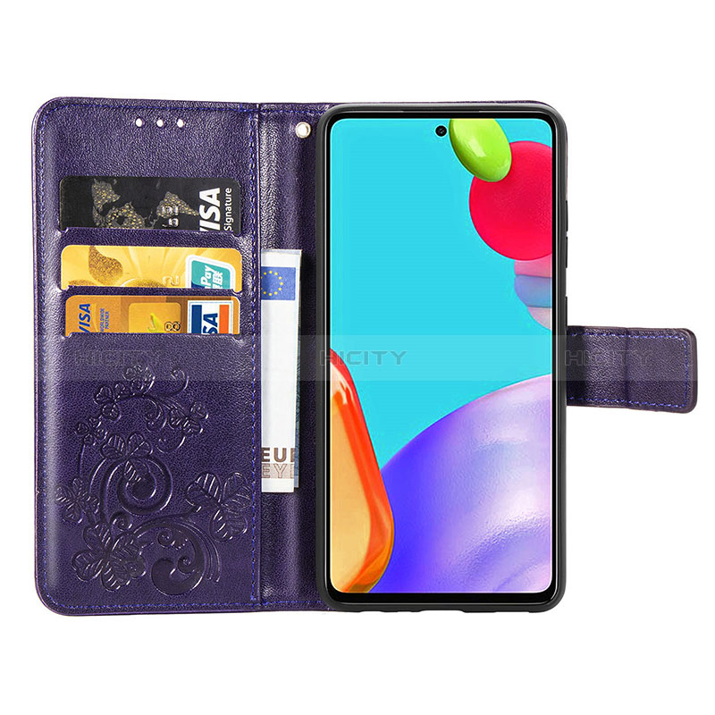 Handytasche Stand Schutzhülle Flip Leder Hülle Blumen für Samsung Galaxy A52s 5G