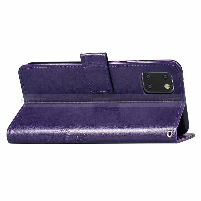 Handytasche Stand Schutzhülle Flip Leder Hülle Blumen für Samsung Galaxy A81 groß