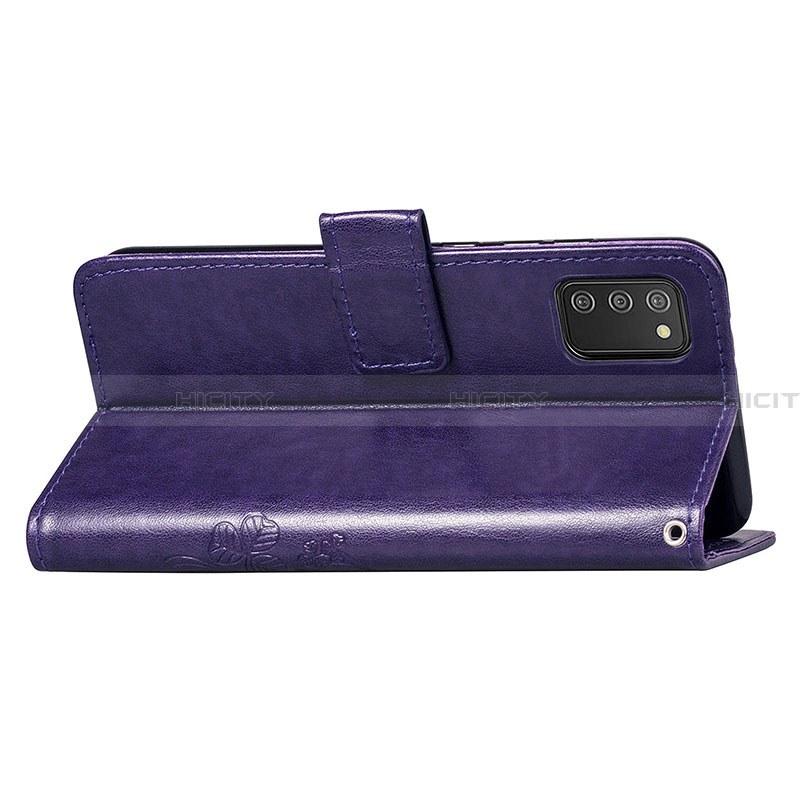 Handytasche Stand Schutzhülle Flip Leder Hülle Blumen für Samsung Galaxy F02S SM-E025F