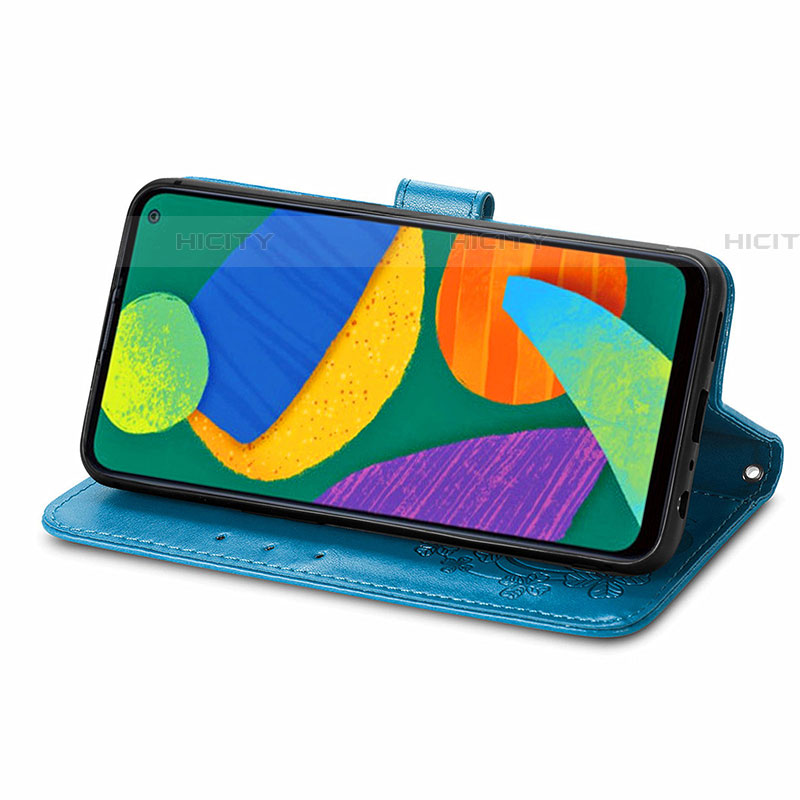 Handytasche Stand Schutzhülle Flip Leder Hülle Blumen für Samsung Galaxy F52 5G