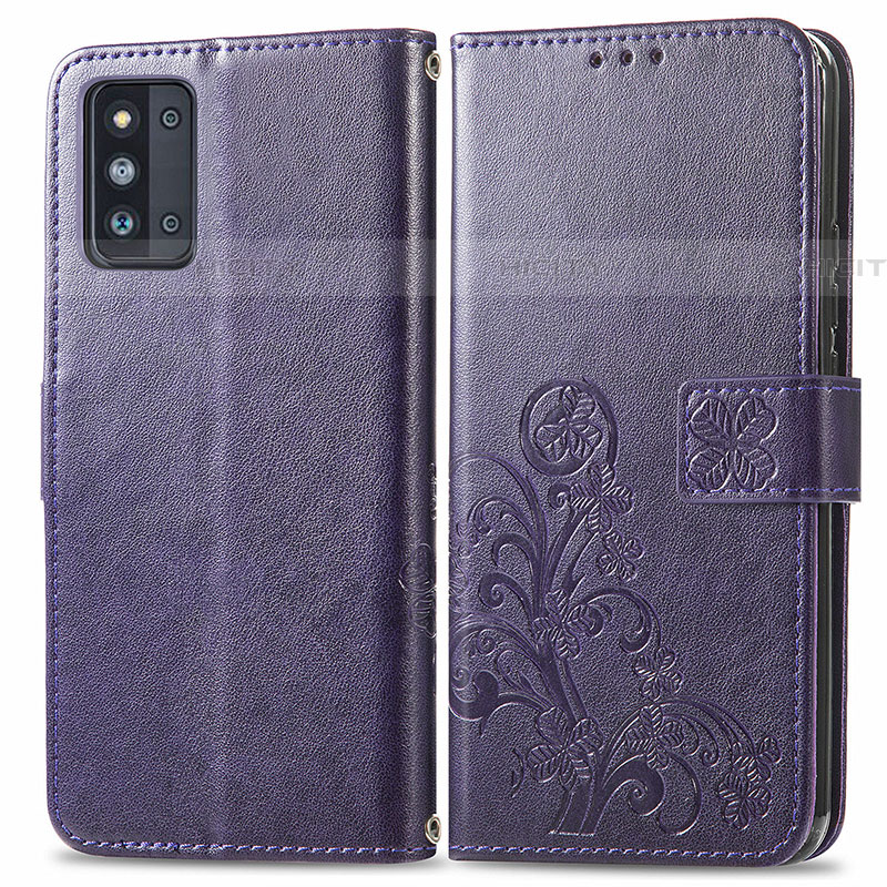 Handytasche Stand Schutzhülle Flip Leder Hülle Blumen für Samsung Galaxy F52 5G