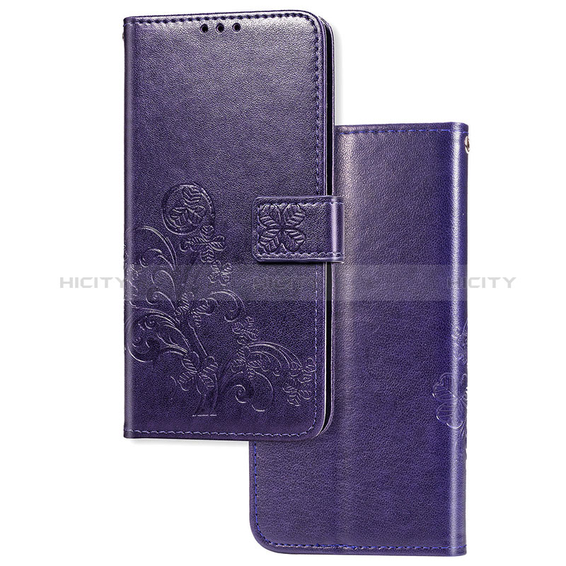 Handytasche Stand Schutzhülle Flip Leder Hülle Blumen für Samsung Galaxy M01 Core Violett