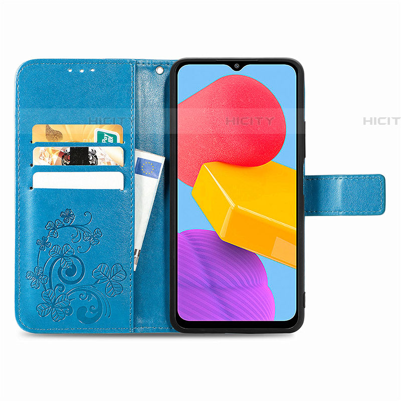 Handytasche Stand Schutzhülle Flip Leder Hülle Blumen für Samsung Galaxy M13 4G