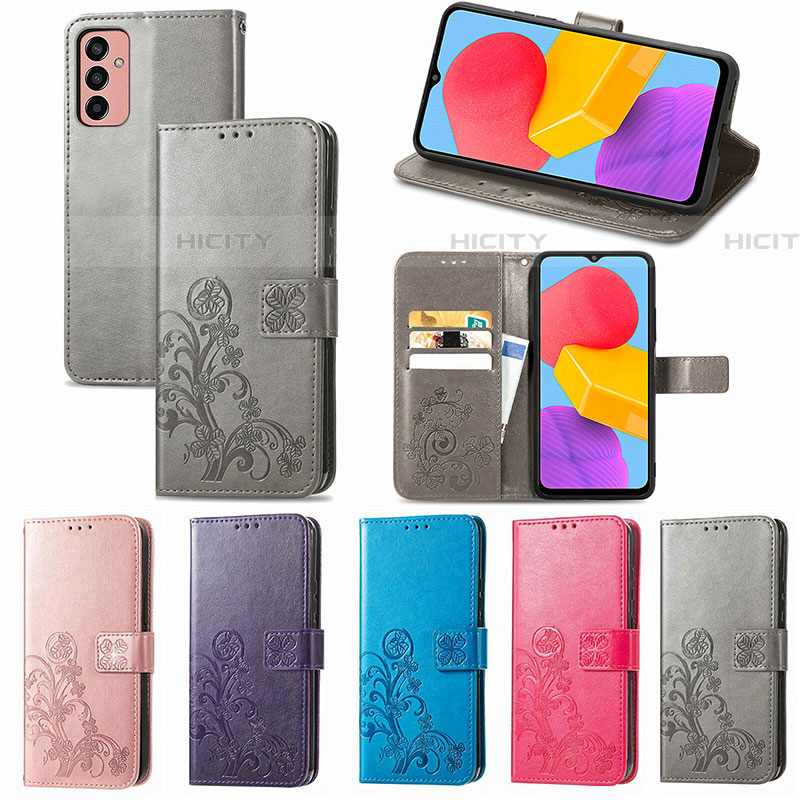 Handytasche Stand Schutzhülle Flip Leder Hülle Blumen für Samsung Galaxy M13 4G