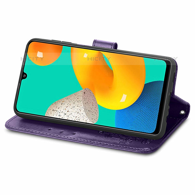 Handytasche Stand Schutzhülle Flip Leder Hülle Blumen für Samsung Galaxy M32 4G