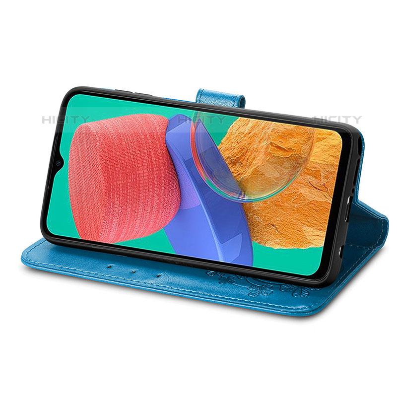 Handytasche Stand Schutzhülle Flip Leder Hülle Blumen für Samsung Galaxy M33 5G