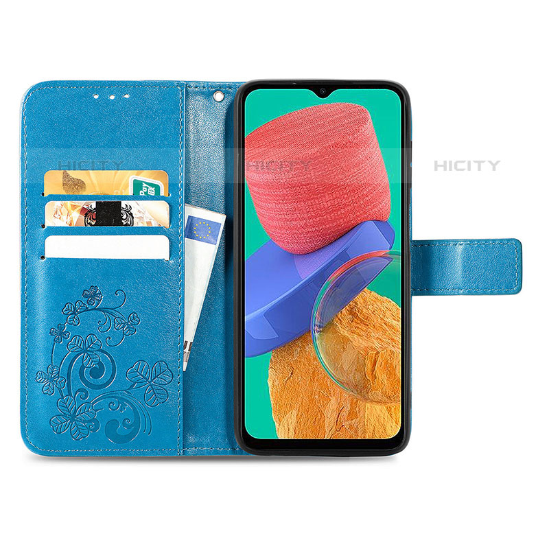 Handytasche Stand Schutzhülle Flip Leder Hülle Blumen für Samsung Galaxy M33 5G