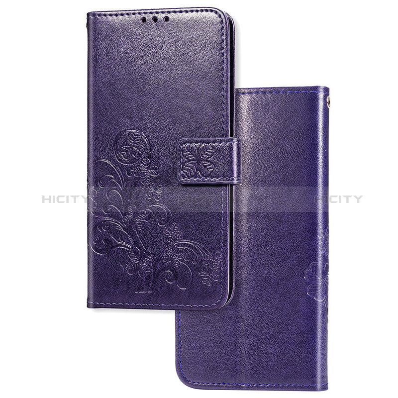 Handytasche Stand Schutzhülle Flip Leder Hülle Blumen für Samsung Galaxy M40S Violett Plus