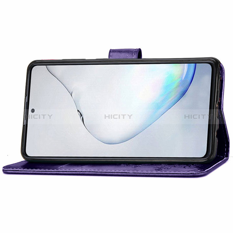 Handytasche Stand Schutzhülle Flip Leder Hülle Blumen für Samsung Galaxy M60s groß