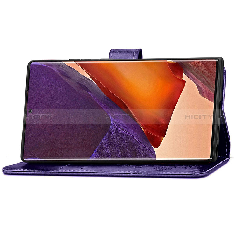 Handytasche Stand Schutzhülle Flip Leder Hülle Blumen für Samsung Galaxy Note 20 Ultra 5G