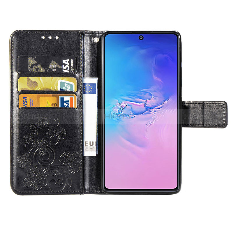 Handytasche Stand Schutzhülle Flip Leder Hülle Blumen für Samsung Galaxy S10 Lite