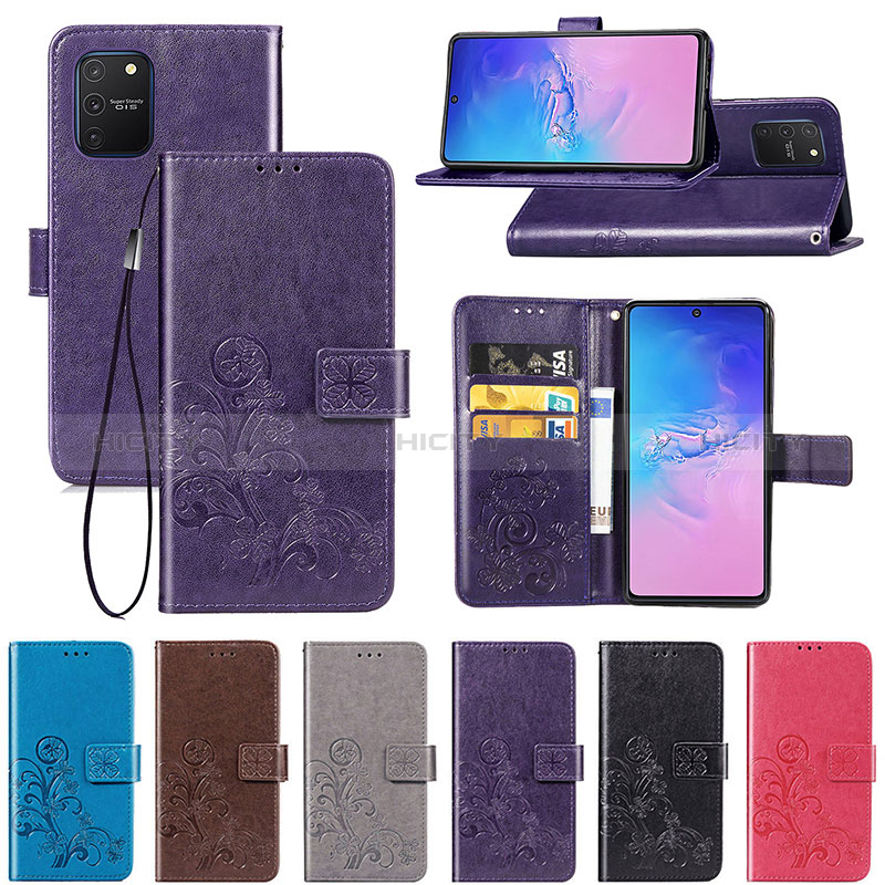 Handytasche Stand Schutzhülle Flip Leder Hülle Blumen für Samsung Galaxy S10 Lite