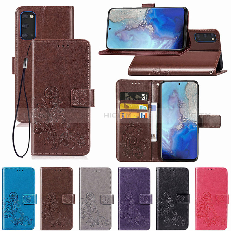 Handytasche Stand Schutzhülle Flip Leder Hülle Blumen für Samsung Galaxy S20 5G groß