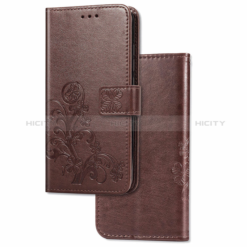 Handytasche Stand Schutzhülle Flip Leder Hülle Blumen für Samsung Galaxy S20 5G Braun