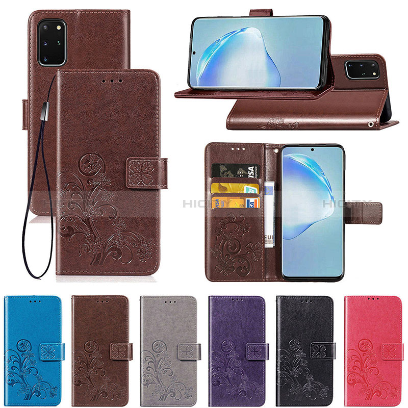 Handytasche Stand Schutzhülle Flip Leder Hülle Blumen für Samsung Galaxy S20 Plus 5G groß