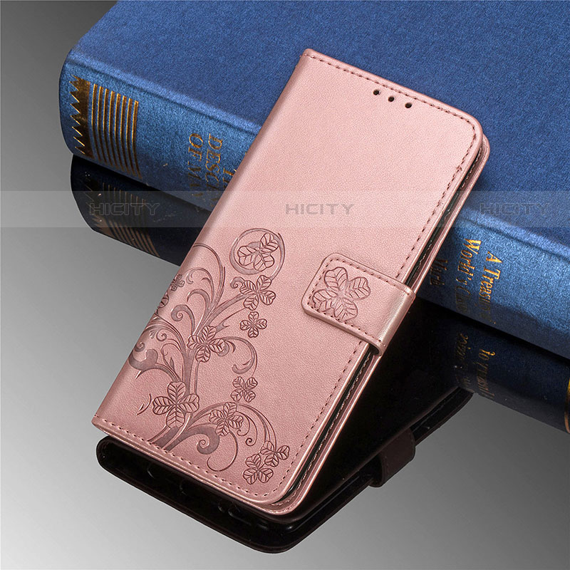 Handytasche Stand Schutzhülle Flip Leder Hülle Blumen für Samsung Galaxy S21 FE 5G Rosa