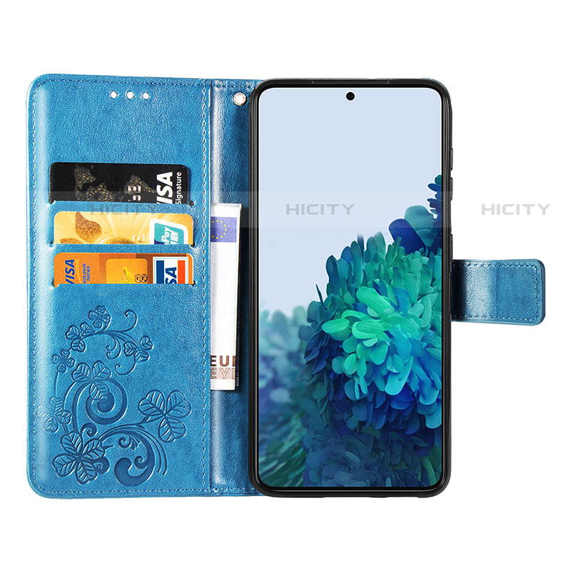 Handytasche Stand Schutzhülle Flip Leder Hülle Blumen für Samsung Galaxy S22 5G