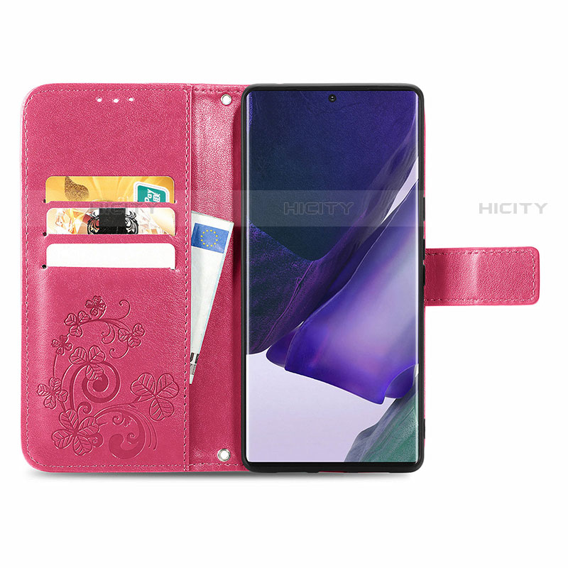 Handytasche Stand Schutzhülle Flip Leder Hülle Blumen für Samsung Galaxy S22 Ultra 5G