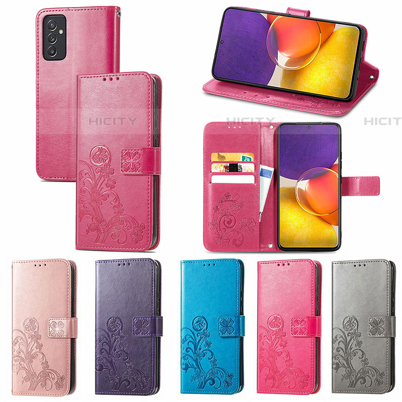 Handytasche Stand Schutzhülle Flip Leder Hülle Blumen für Samsung Galaxy S23 FE 5G groß