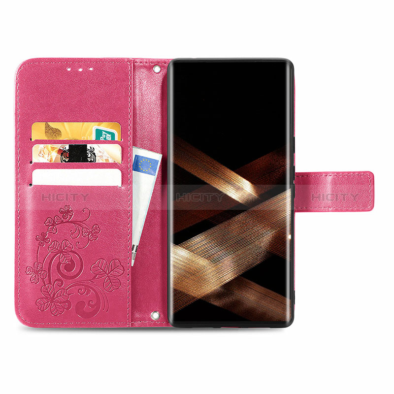 Handytasche Stand Schutzhülle Flip Leder Hülle Blumen für Samsung Galaxy S24 Ultra 5G