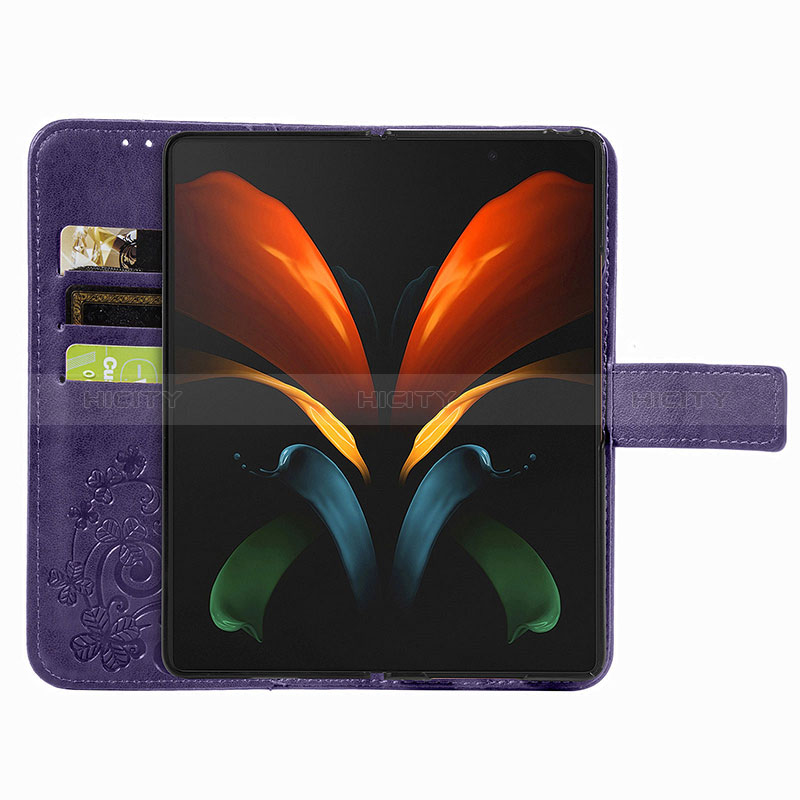 Handytasche Stand Schutzhülle Flip Leder Hülle Blumen für Samsung Galaxy Z Fold3 5G