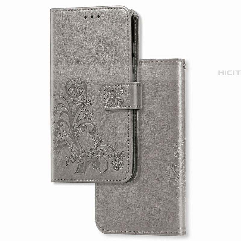 Handytasche Stand Schutzhülle Flip Leder Hülle Blumen für Samsung Galaxy Z Fold4 5G Grau