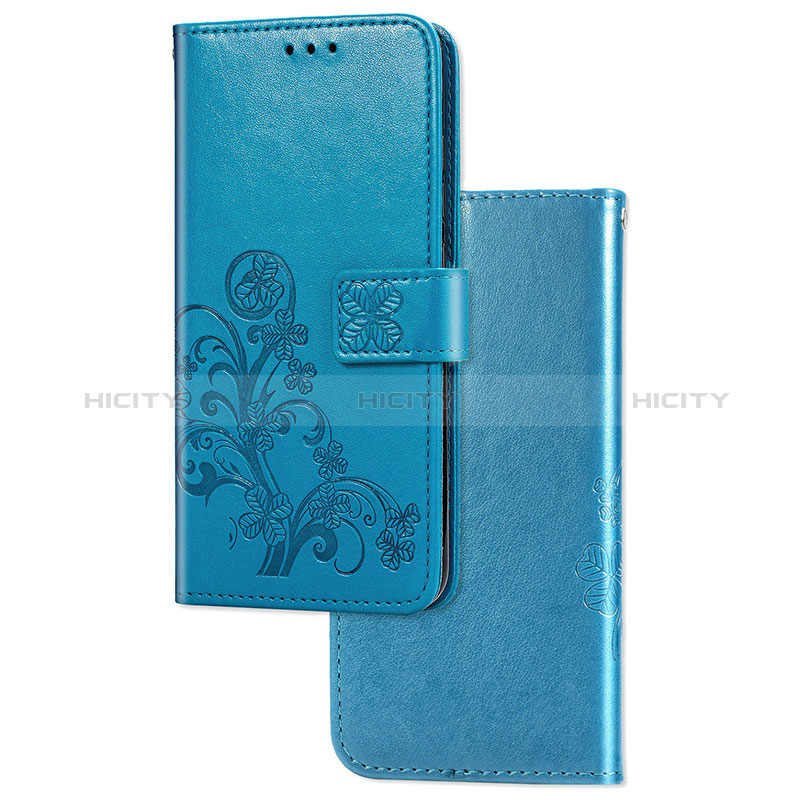 Handytasche Stand Schutzhülle Flip Leder Hülle Blumen für Sony Xperia 1 II Blau