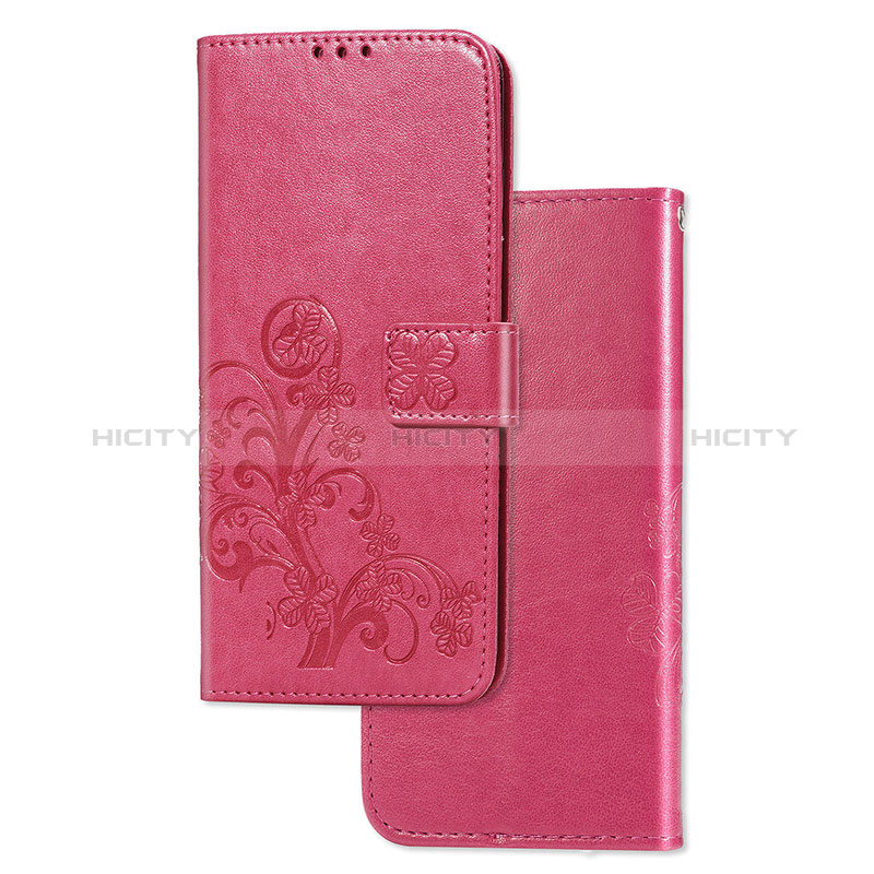 Handytasche Stand Schutzhülle Flip Leder Hülle Blumen für Sony Xperia 1 II Rot Plus