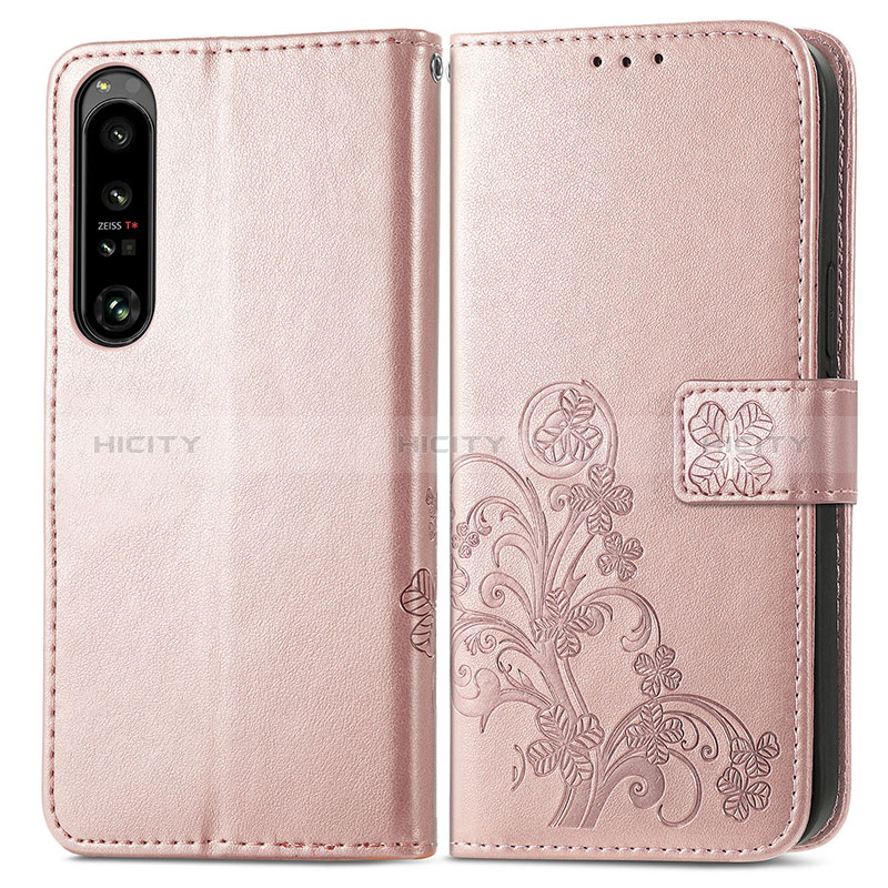 Handytasche Stand Schutzhülle Flip Leder Hülle Blumen für Sony Xperia 1 IV SO-51C groß