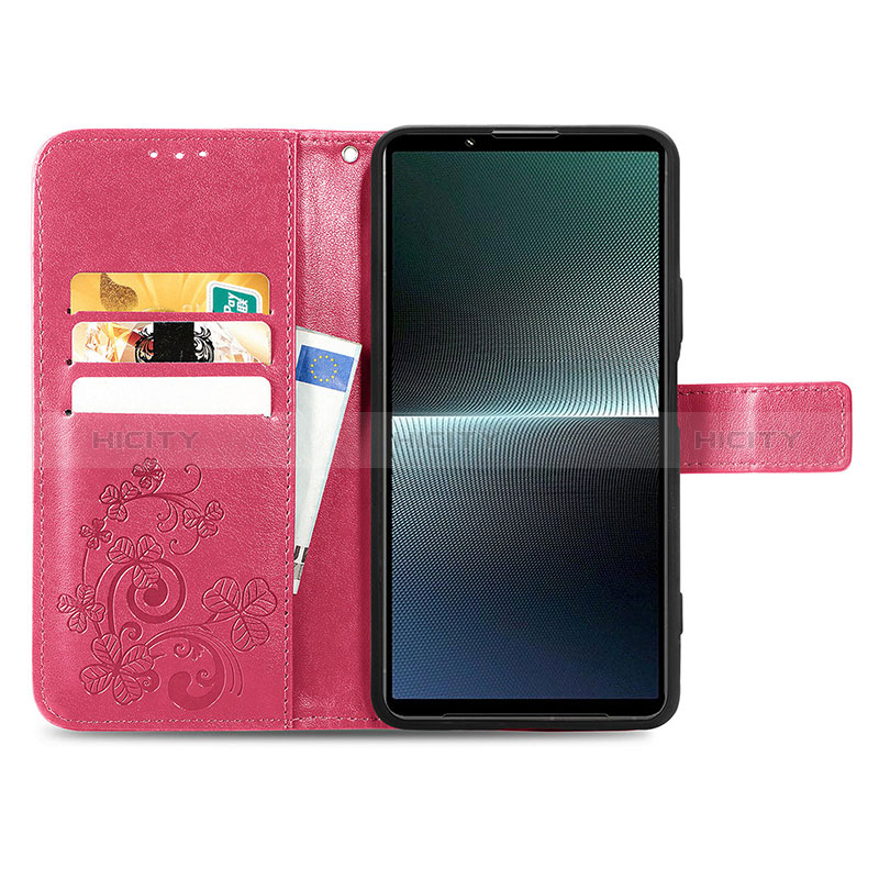 Handytasche Stand Schutzhülle Flip Leder Hülle Blumen für Sony Xperia 1 V