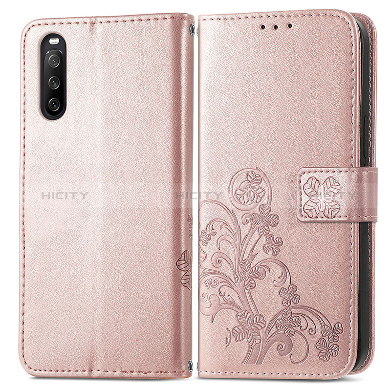 Handytasche Stand Schutzhülle Flip Leder Hülle Blumen für Sony Xperia 10 III Lite