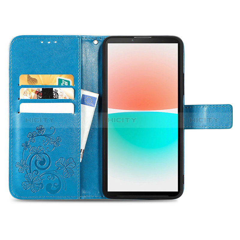 Handytasche Stand Schutzhülle Flip Leder Hülle Blumen für Sony Xperia 10 IV