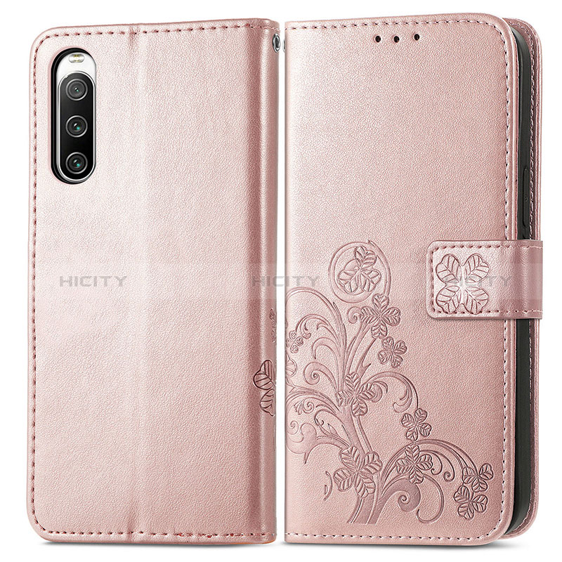 Handytasche Stand Schutzhülle Flip Leder Hülle Blumen für Sony Xperia 10 V