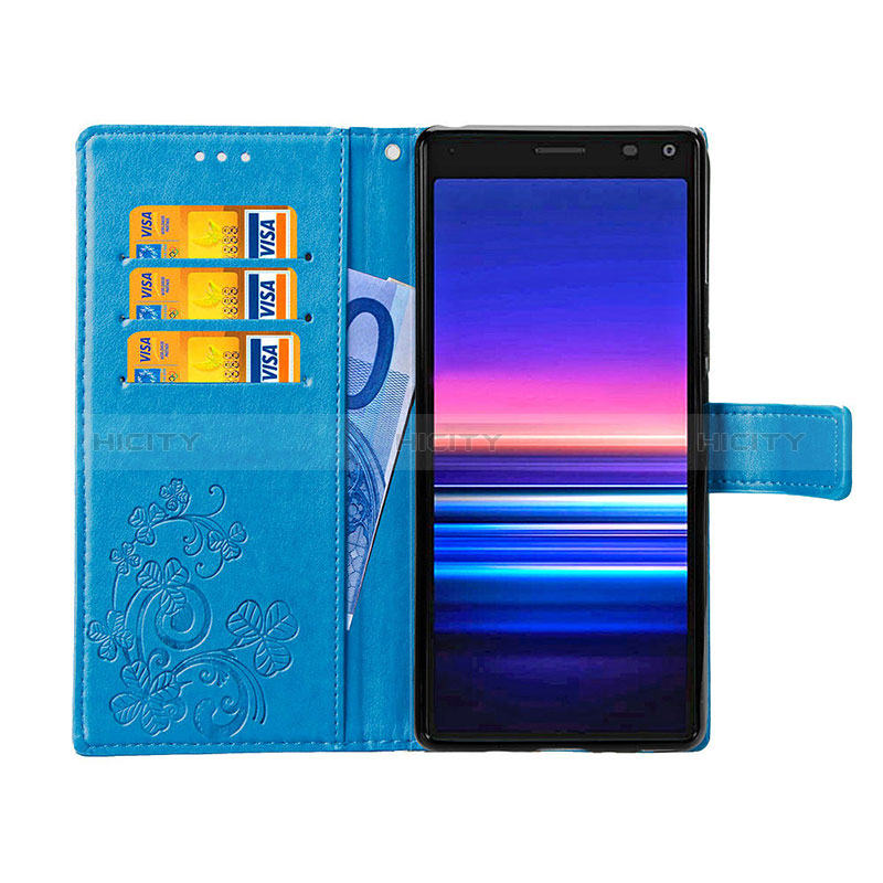 Handytasche Stand Schutzhülle Flip Leder Hülle Blumen für Sony Xperia 8