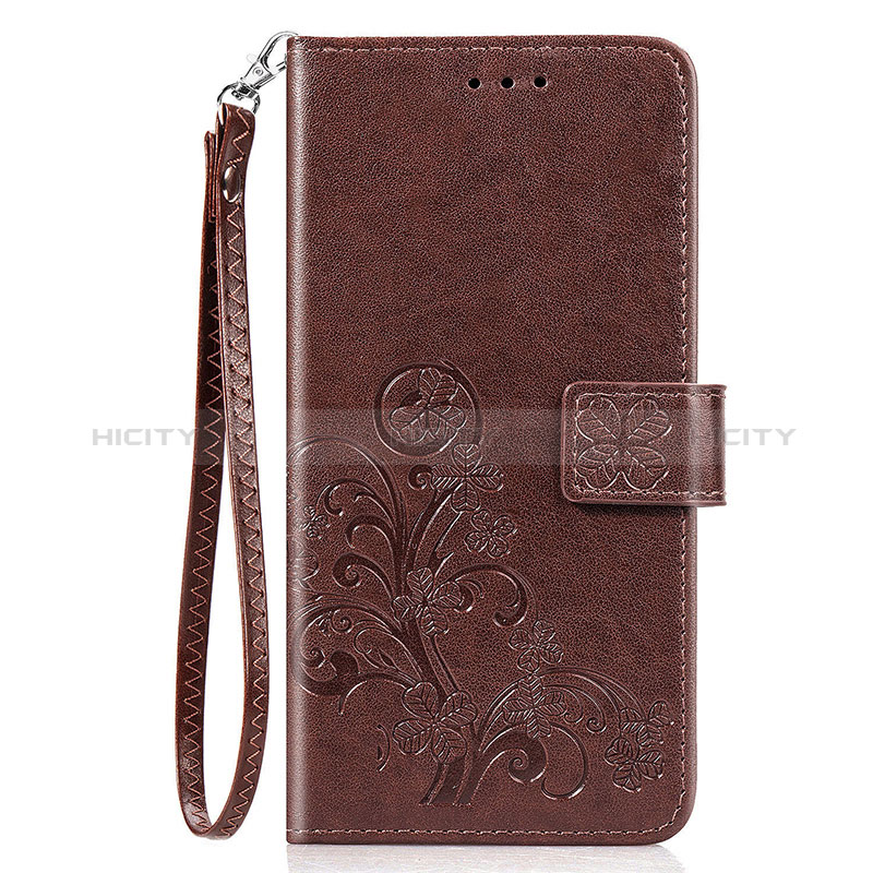 Handytasche Stand Schutzhülle Flip Leder Hülle Blumen für Sony Xperia 8 Braun