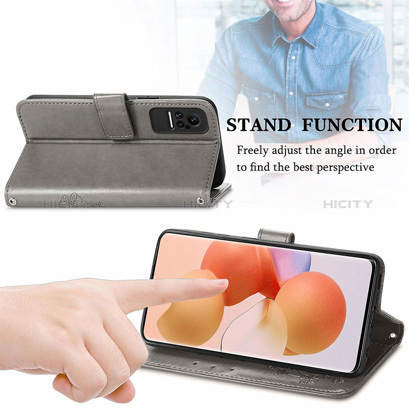 Handytasche Stand Schutzhülle Flip Leder Hülle Blumen für Xiaomi Civi 1S 5G