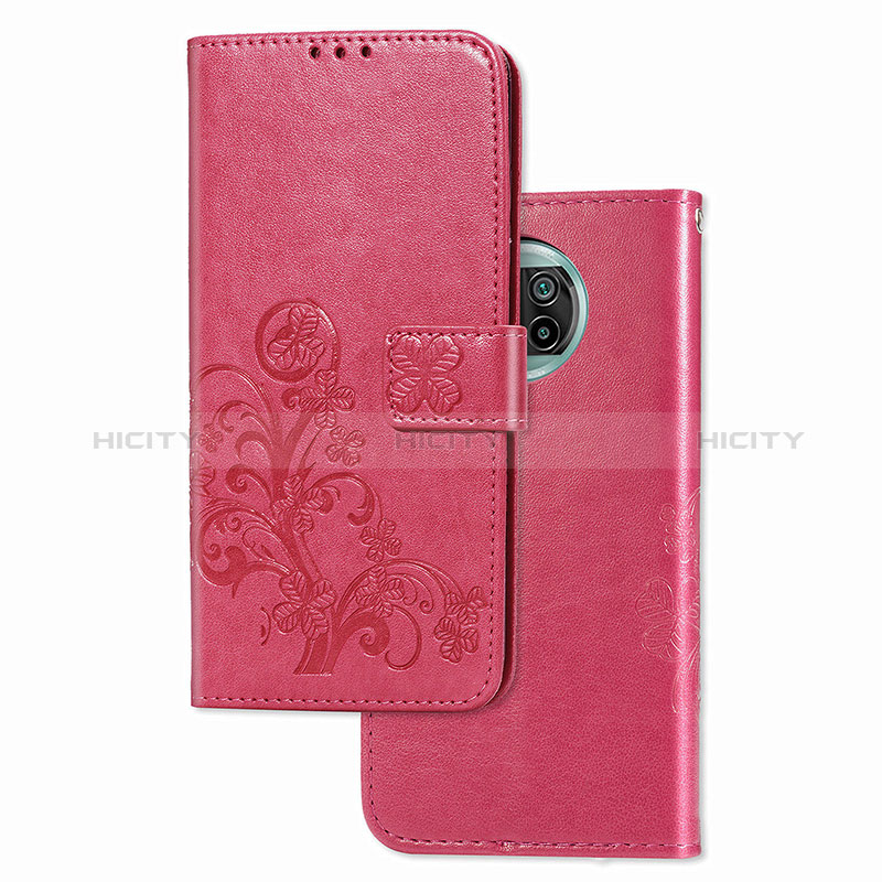 Handytasche Stand Schutzhülle Flip Leder Hülle Blumen für Xiaomi Mi 10i 5G Rot