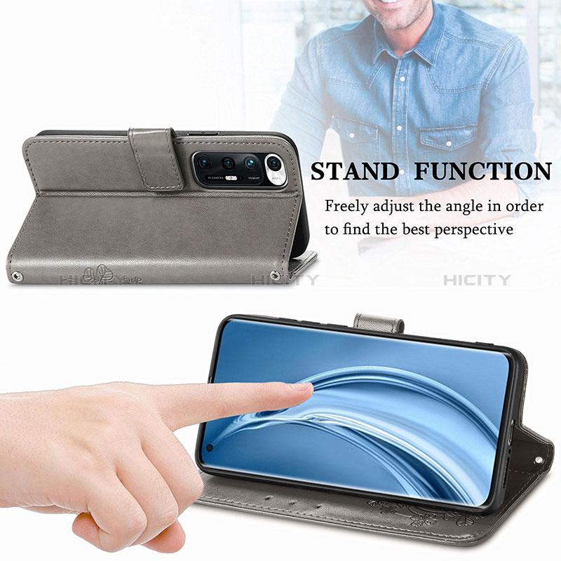 Handytasche Stand Schutzhülle Flip Leder Hülle Blumen für Xiaomi Mi 10S 5G