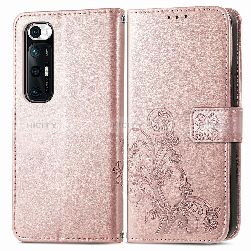 Handytasche Stand Schutzhülle Flip Leder Hülle Blumen für Xiaomi Mi 10S 5G Rosa Plus