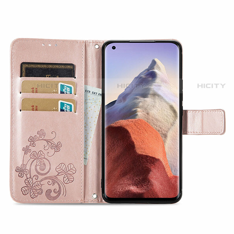 Handytasche Stand Schutzhülle Flip Leder Hülle Blumen für Xiaomi Mi 11 Ultra 5G groß