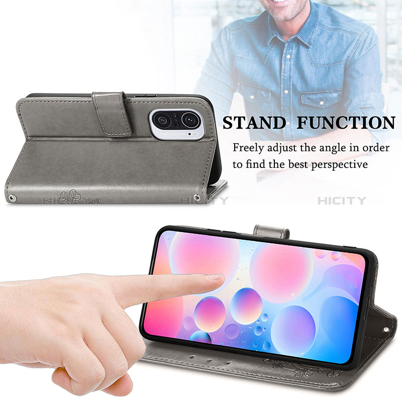 Handytasche Stand Schutzhülle Flip Leder Hülle Blumen für Xiaomi Mi 11i 5G