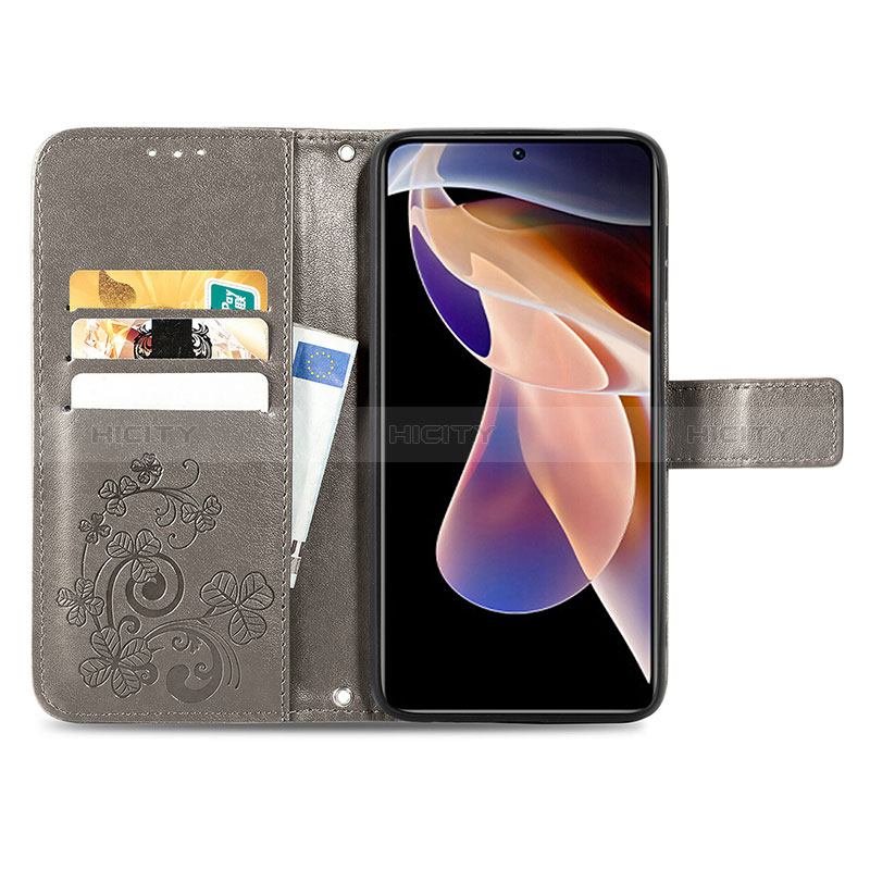 Handytasche Stand Schutzhülle Flip Leder Hülle Blumen für Xiaomi Mi 11i 5G (2022) groß