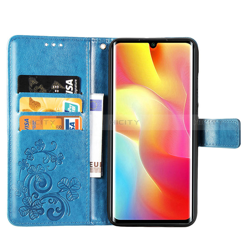 Handytasche Stand Schutzhülle Flip Leder Hülle Blumen für Xiaomi Mi Note 10 Lite