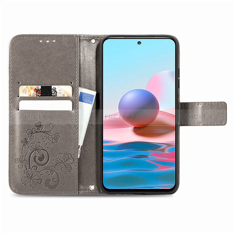 Handytasche Stand Schutzhülle Flip Leder Hülle Blumen für Xiaomi Poco M5S groß