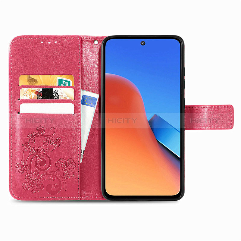 Handytasche Stand Schutzhülle Flip Leder Hülle Blumen für Xiaomi Redmi 12 4G groß