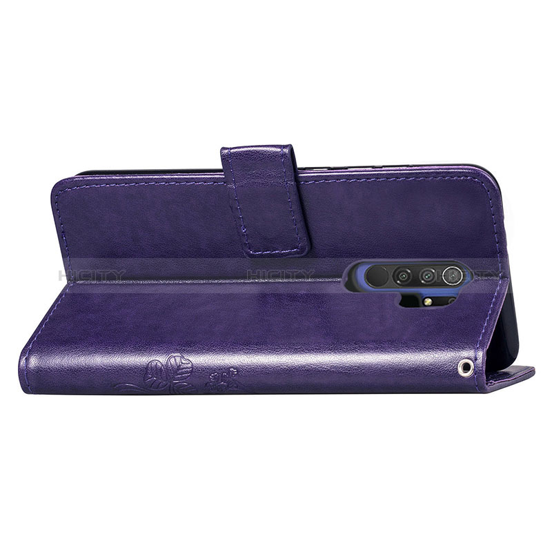 Handytasche Stand Schutzhülle Flip Leder Hülle Blumen für Xiaomi Redmi 9 Prime India