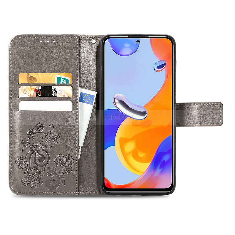 Handytasche Stand Schutzhülle Flip Leder Hülle Blumen für Xiaomi Redmi Note 11 Pro 4G