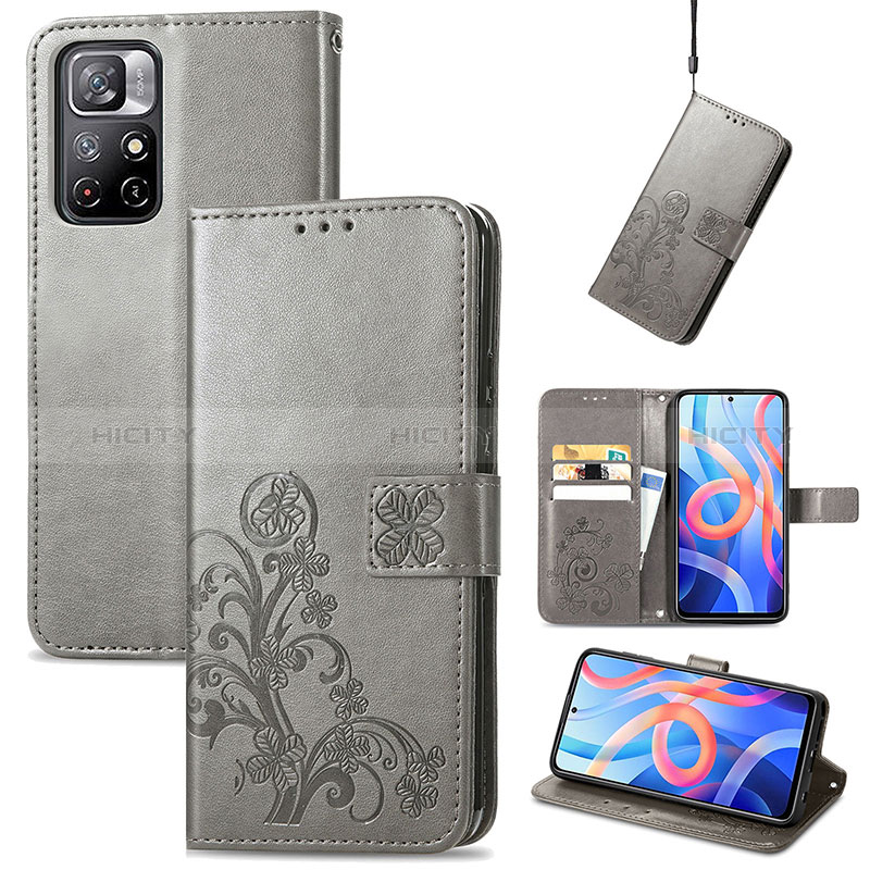 Handytasche Stand Schutzhülle Flip Leder Hülle Blumen für Xiaomi Redmi Note 11S 5G