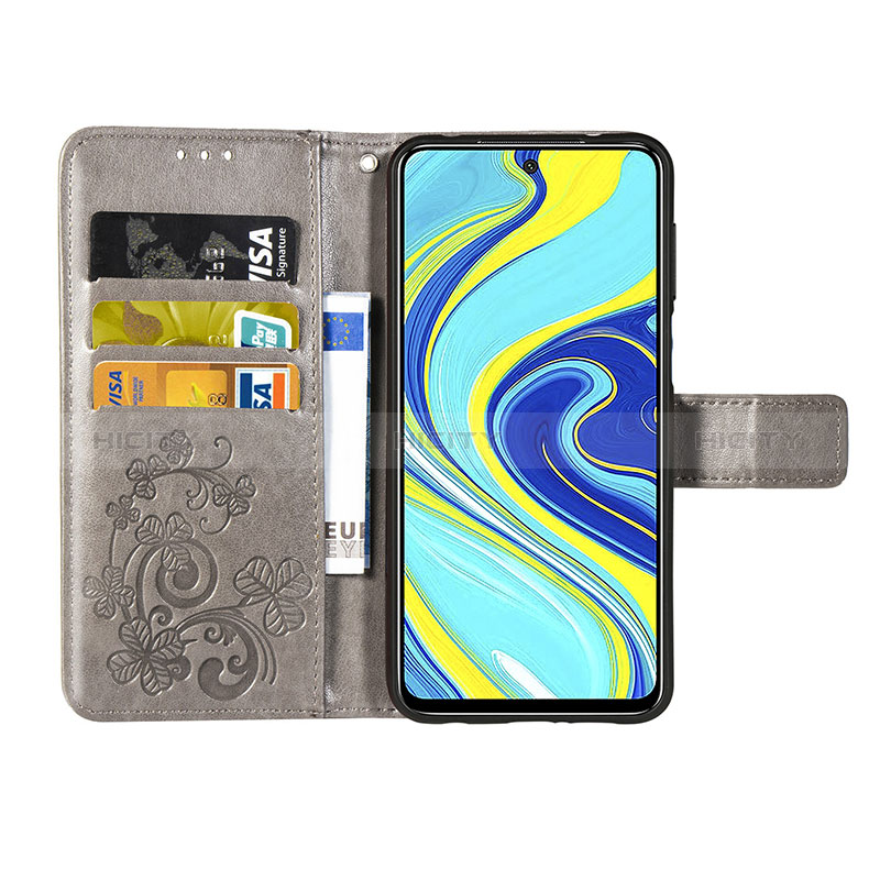 Handytasche Stand Schutzhülle Flip Leder Hülle Blumen für Xiaomi Redmi Note 9 Pro Max