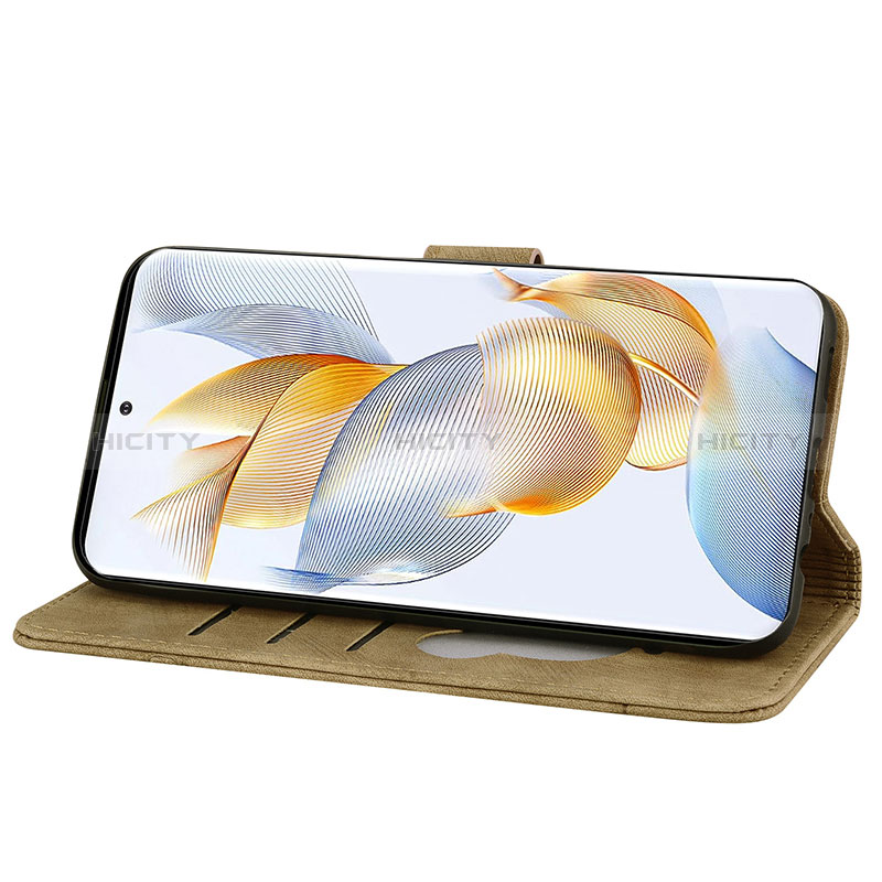 Handytasche Stand Schutzhülle Flip Leder Hülle Blumen HF1 für Huawei Honor X7a groß